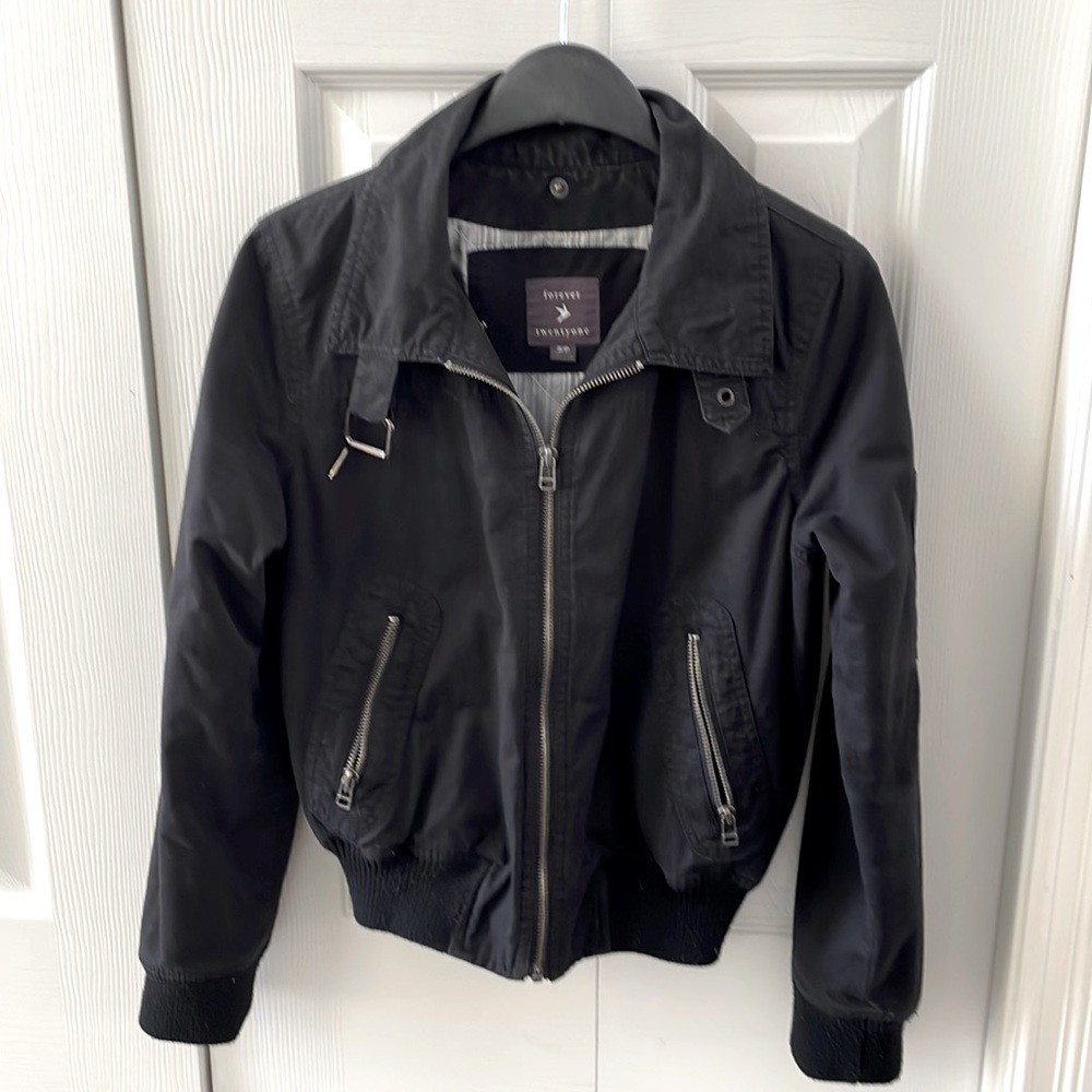 Black Bomber Jacket Small